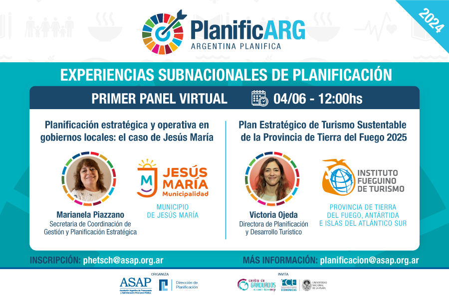 Argentina Planifica 2024:  municipalidad de Jesús María y provincia de Tierra del Fuego