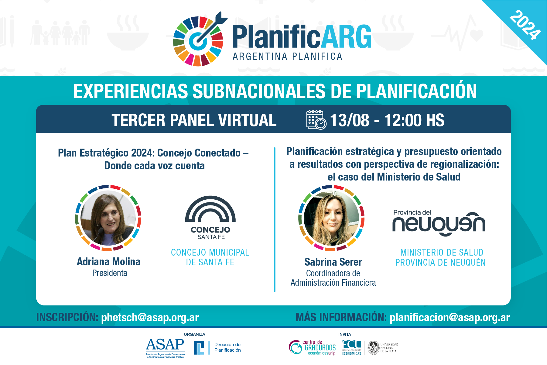 Argentina Planifica 2024: Concejo Municipal de Santa Fe y Ministerio de Salud de la provincia de Neuquén