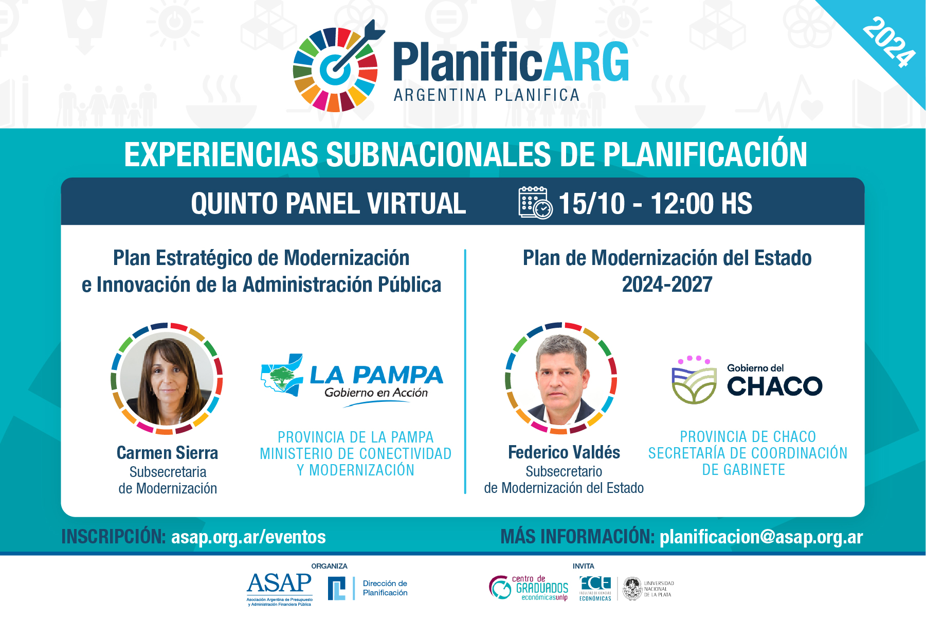 Argentina Planifica 2024: provincia de La Pampa y provincia de Chaco